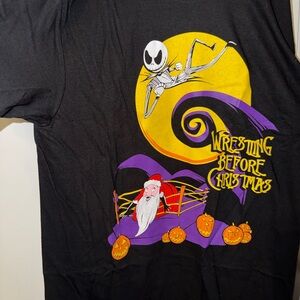 BNNW AEW Black “Wrestling before Christmas” Graphic T-Shirt